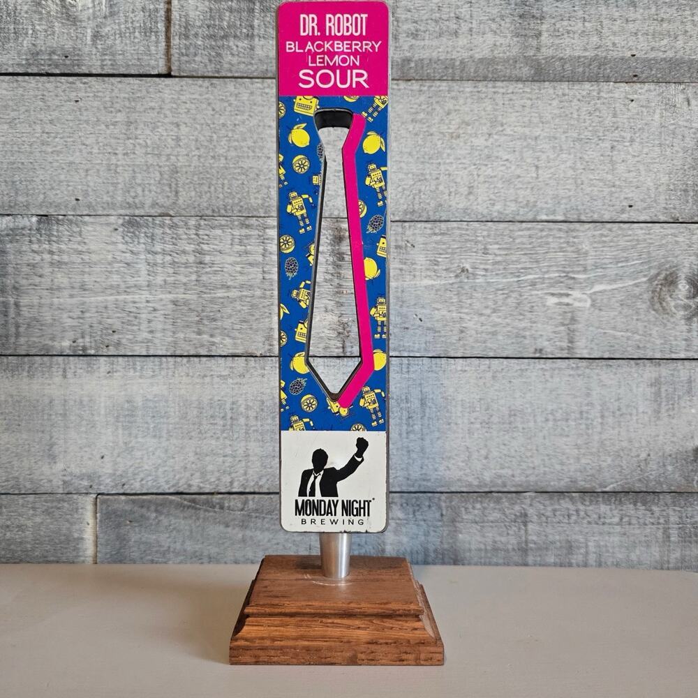 Monday Night Brewing Dr. Robot Blackberry Lemon Sour Beer Tap Handle